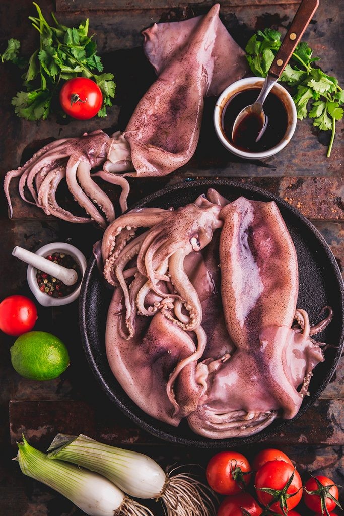 свежие кальмары