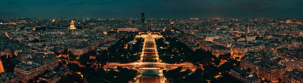 Париж, ночь, город