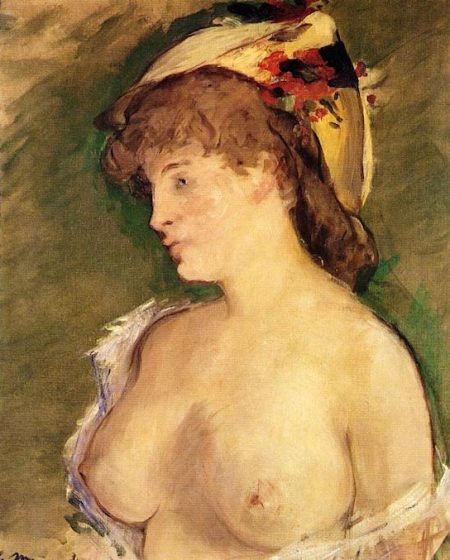 Блондинка с обнаженной грудью 1878г 62х52см Musée d’Orsay, Paris, France, Эдуард Мане