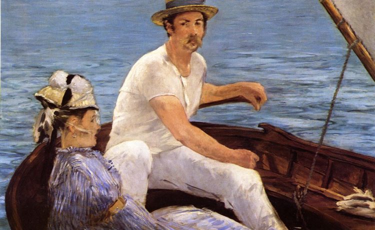Эдуард Мане В лодке 1874 Мужчина в лодке - Ги де Мопассан