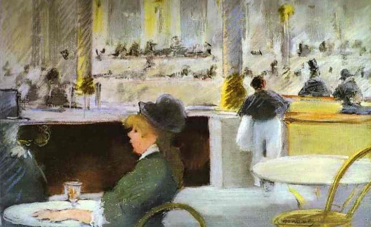 Эдуард Мане Интерьер в кафе 1880г Glasgow Museums and Art Galleries, Glasgow, UK