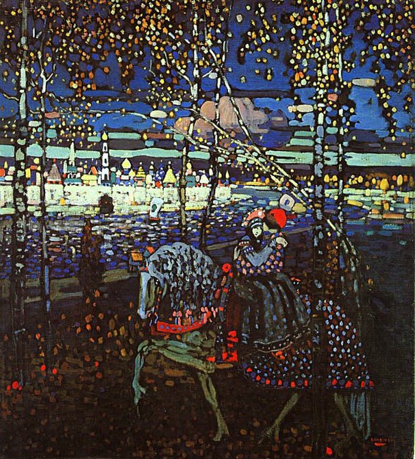Василий Васильевич Кандинский, Двое на лошади, картина, художник, 1906