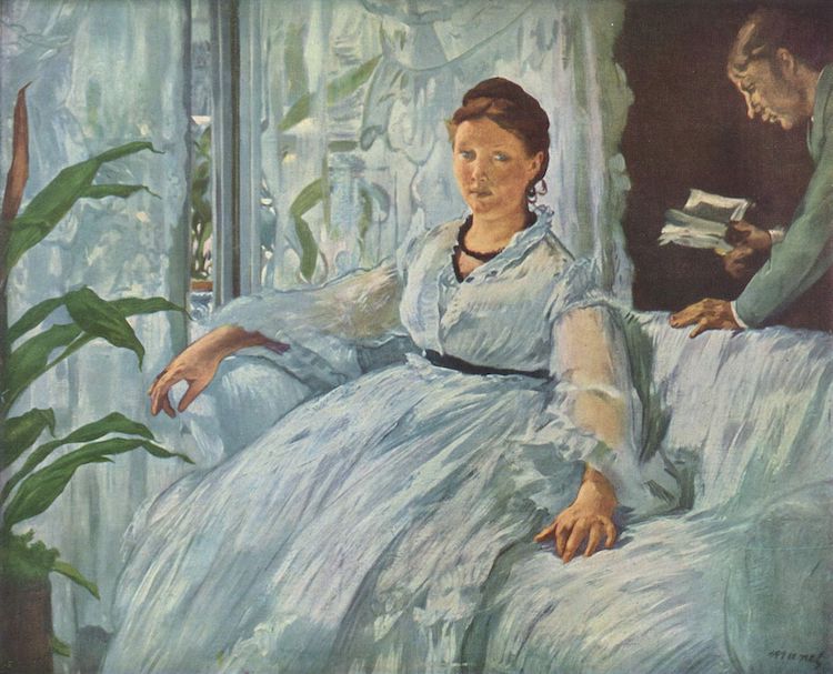 Чтение, 1868, музей Орсе, Париж. Жена Эдуарда Мане Сюзанна