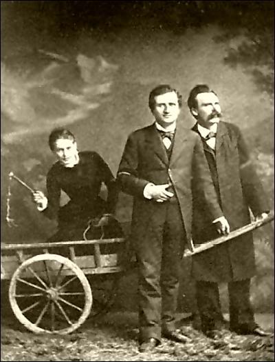 Фото Лу Саломе, Ницше, Ре в повозке