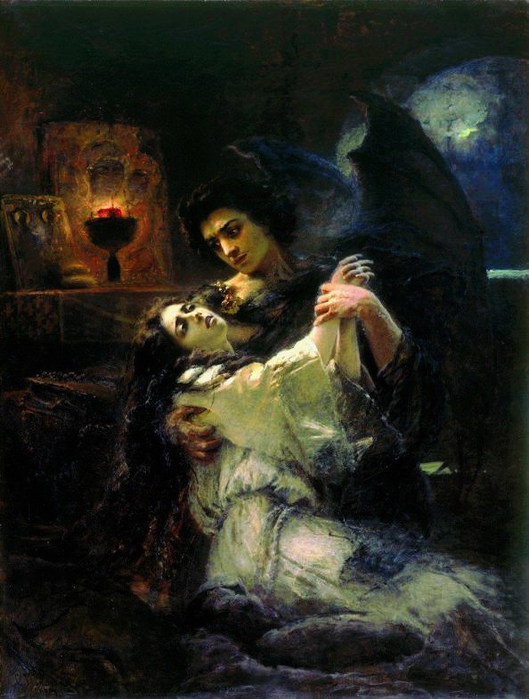 картина «Тамара и Демон», «Демон» Лермонтова