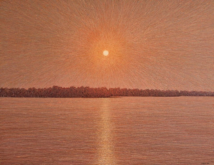 иван марчук, картина, восход солнца над днепром