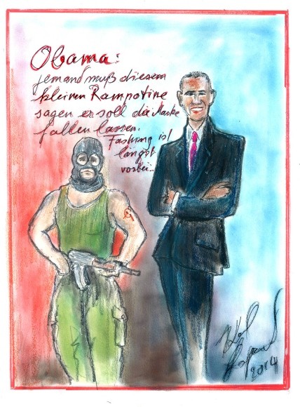 Лагерфельд, Путин, Обама, карликатура, карикатура, дизайнер