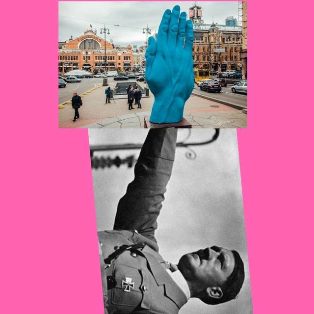 Синяя рука, Киев, фотожаба, гитлер