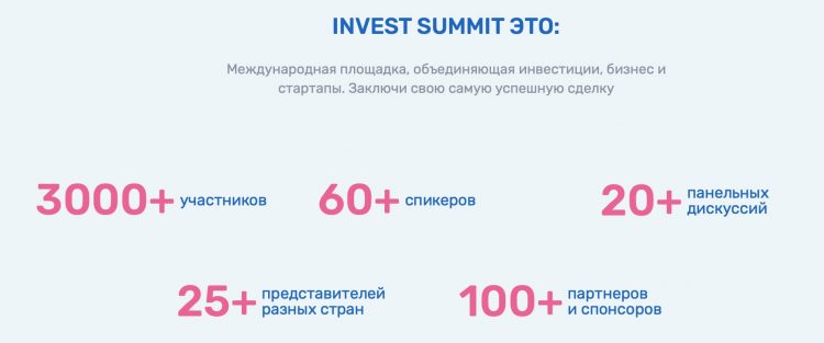 Invest Summit, графика, участники, цифры