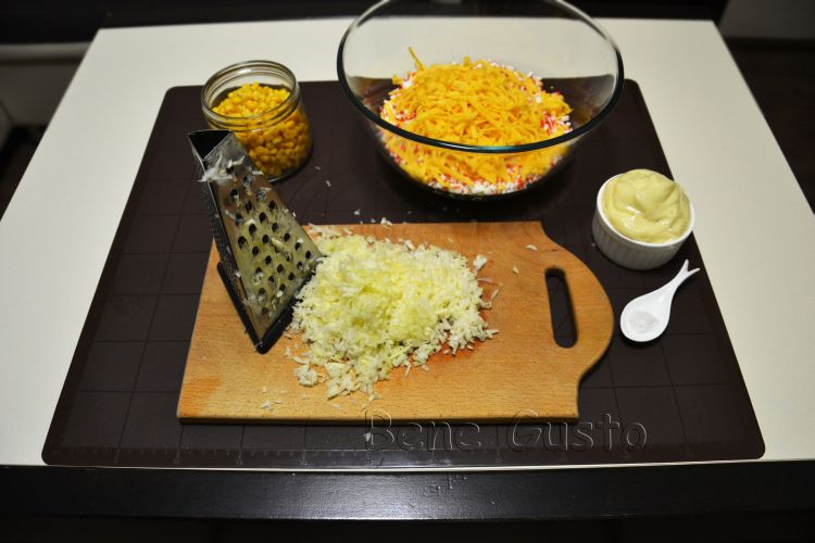 рецепт, салат, крабовые палочки
