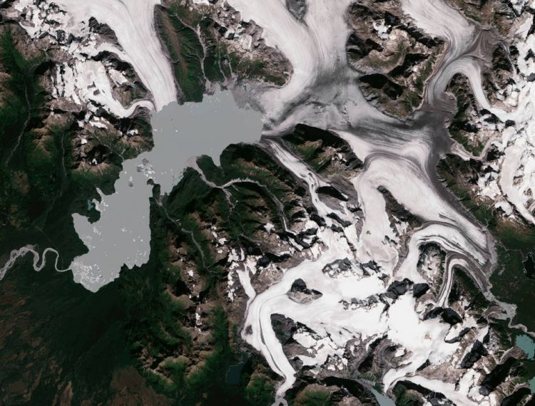 NASA, фото, ледник, Якутат, Аляска, озеро