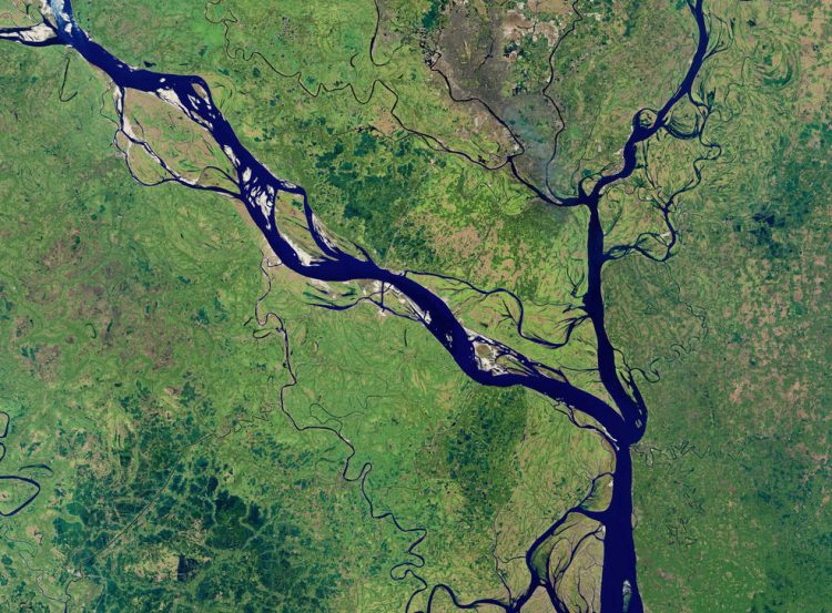 NASA, фото, Падма, река, Бангладеш, природа