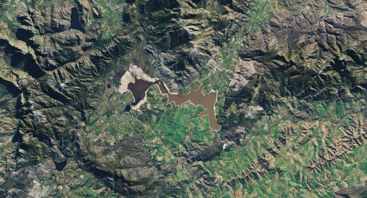 NASA, фото, Сивотерсклуф, Южная Африка, водохранилище, горы