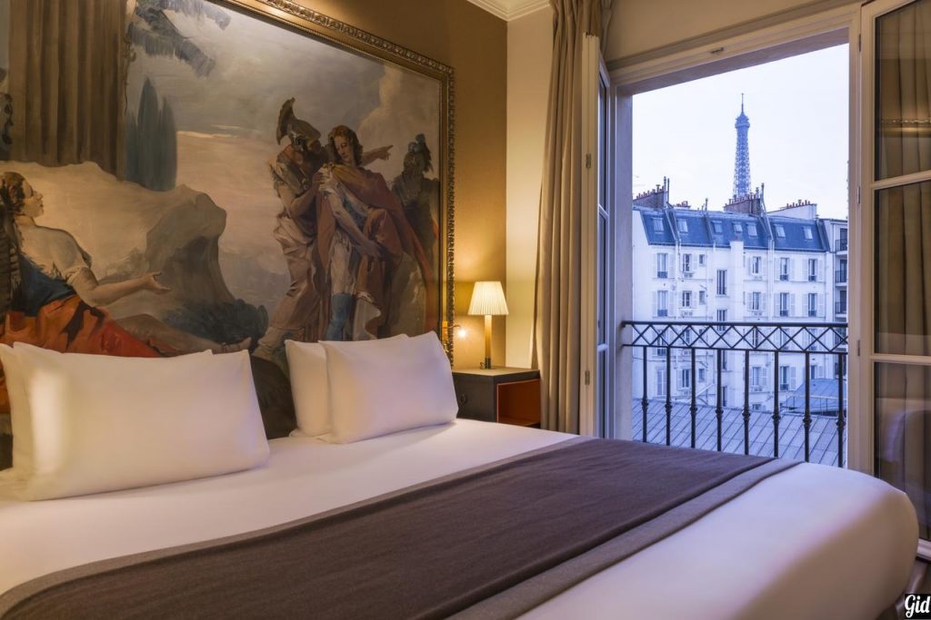 Hotel Le Walt, отели Парижа, отели с видом на Эйфелеву башню, Париж, Франция, вид из окна