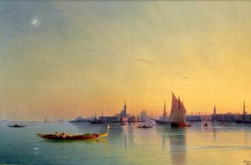 Айвазовский в Венеции, картина, Закат